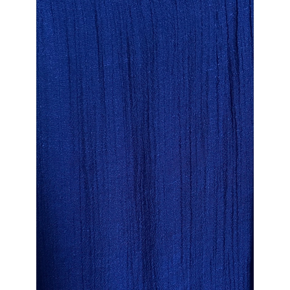 Corey P Womens Blue Strapless Maxi Dress Large Ruffle Front Tie Waist Textured - Picture 4 of 14